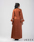 Heavy Satin A-Line Gown with Shimmering Trim 64232